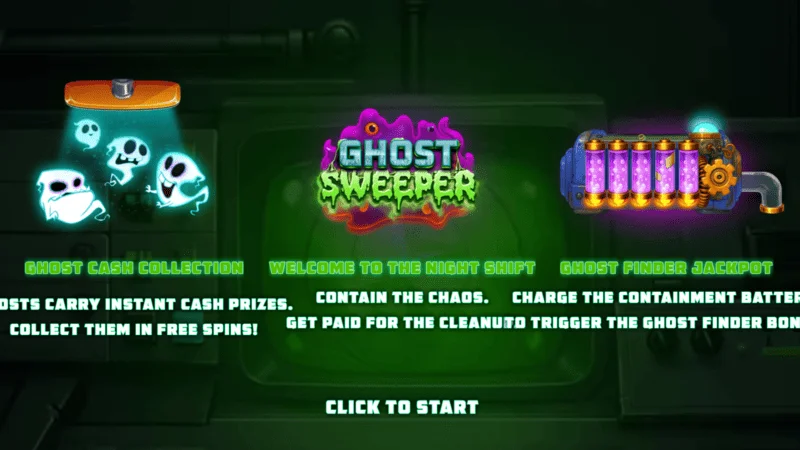 Ghost Sweeper - glavni meni prije početka sesije