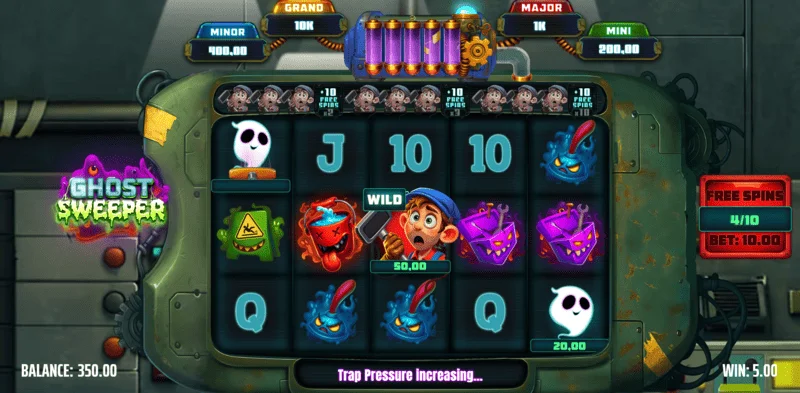 Ghost Sweeper - Wild simbol na valjcima osnovne igre